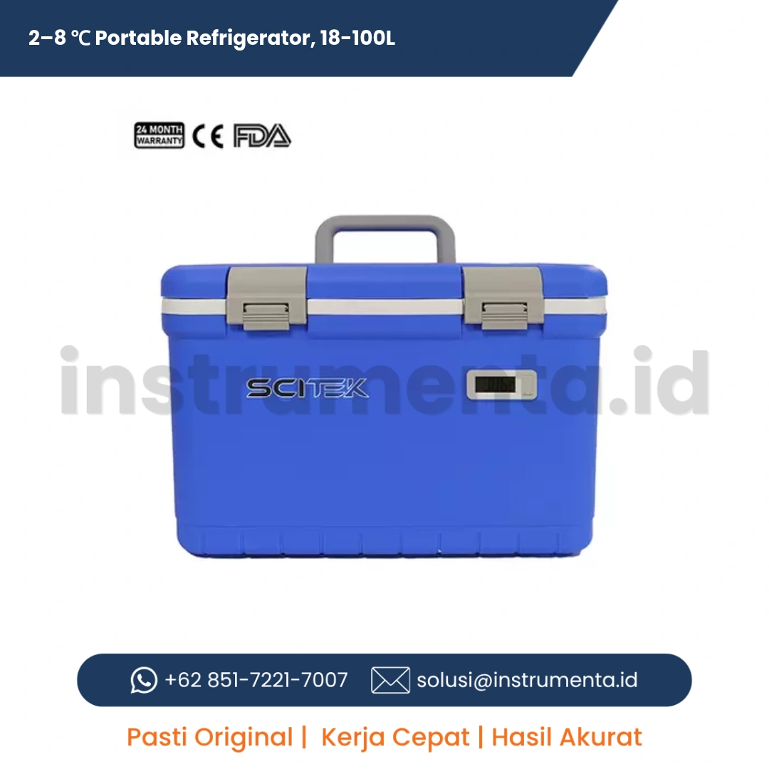 Portable Medical Refrigerator Scitek 18-100L Cooler Box Farmasi Portabel Pendingin Vaksin dan Sampel Laboratorium Bergerak